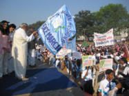 Carrying the flag of peace ever forward at the Annual Peace March